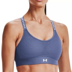 Blue UA infinity med sports bra